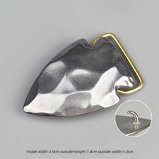 Stainless Steel Pin Belt Buckle Triangle Men's Belt Buckles Fit 1.5" / 38mm Belt