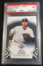 DEREK JETER 2012 TOPPS TRIPLE THREADS ONYX 26/50 YANKEES HOF PSA 9 POP 2