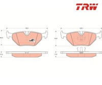 Bremsbelagsatz, Scheibenbremse Cotec Trw GDB917 FüR Bmw 5Er