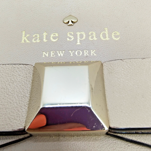 Kate Spade New York Clutch Purse with Bow Nude Beige Holly Street Remi - Picture 2 of 24