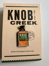 Knob Creek 7yr Rye Whiskey Bottle Lapel Pin, Not Makers, Laphroaig, Woodford