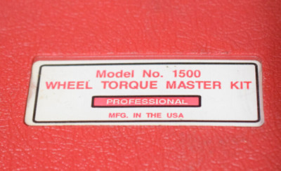 Wheel Torque Master Kit Model No. 1500