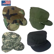 Original Military Cold Weather Combat Patrol Cap with Fold Out Fleece Earmuff