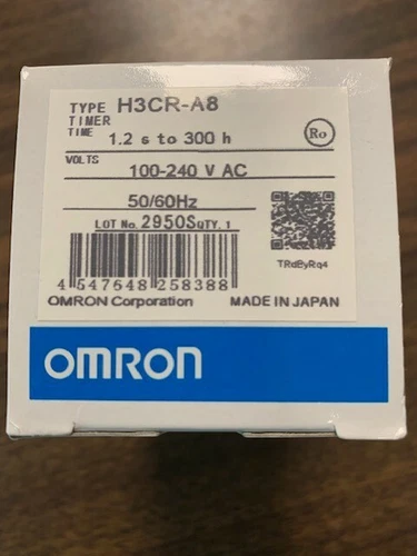 H3CR-A8 OMRON SOLID-STATE TIMER 100-240 VAC 8 PIN NEW IN SEALED FACTORY BOX