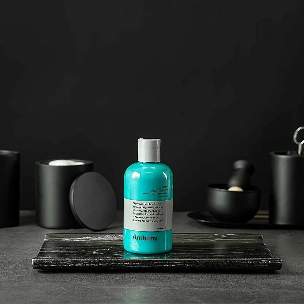 Anthony Algae Facial Cleanser 8 Fl Oz. Contains Algae Aloe Vera