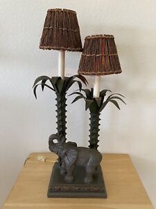 Elephant Table Lamp Africa Safari, Safari Table Lamp Shade