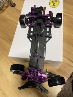 Yokomo YD-2RX Purple Full Option Kit R/C Drift Chassis Used 10