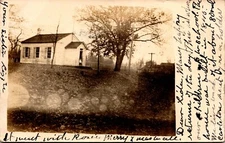 Real Photo Postcard Rural House - Pmrk 1906 Folletts Iowa