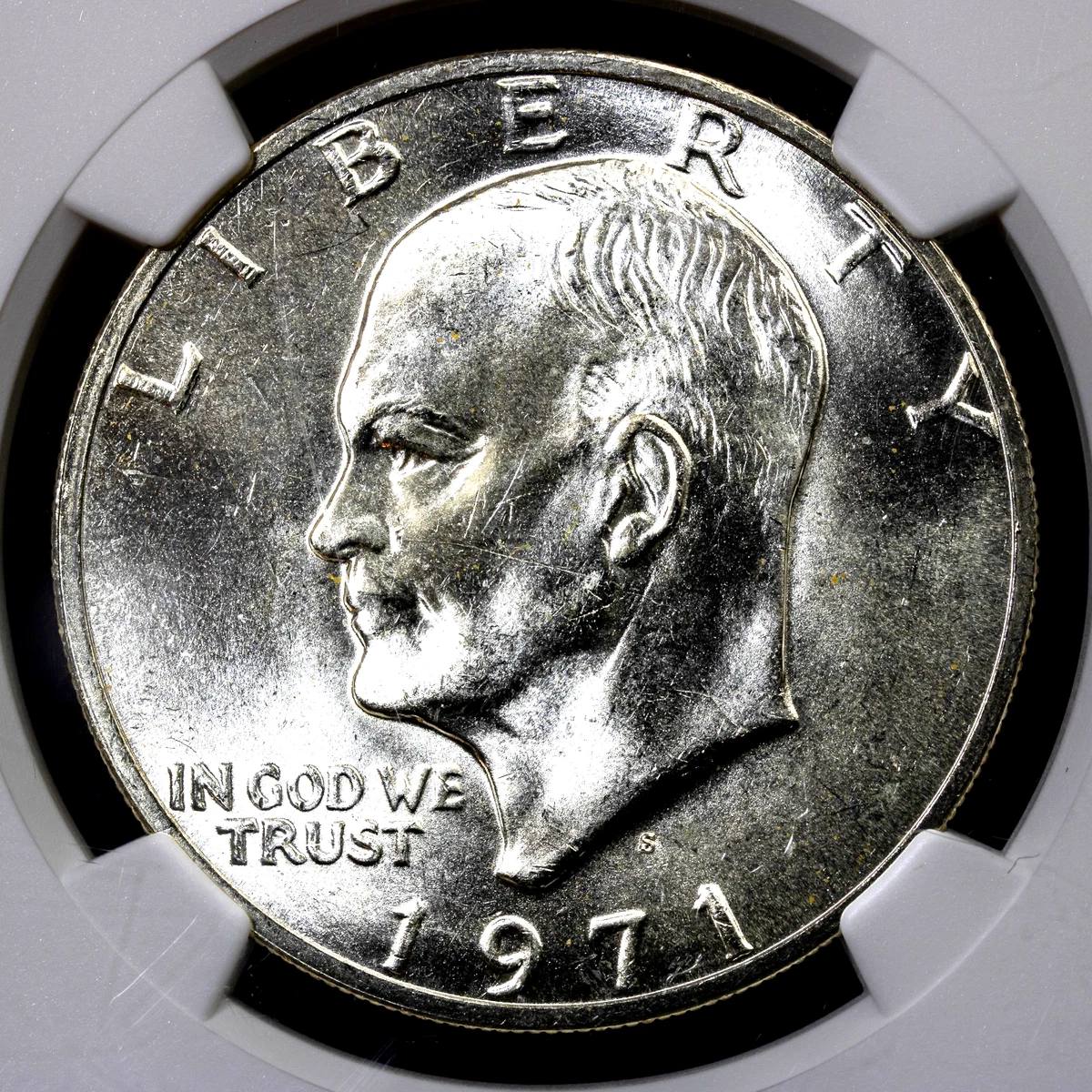 Silver MS 65 Graded 1971 Eisenhower Dollars (1971-1978) for sale