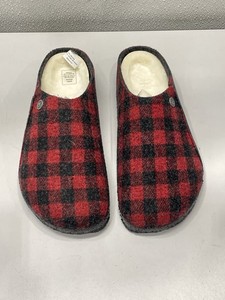 Birkenstock Zermatt Rivet Men\'s 10 EU 43 Buffalo Plaid Wool Felt Slippers Red Birkenstock Zermatt Shearling | eBay main image 3