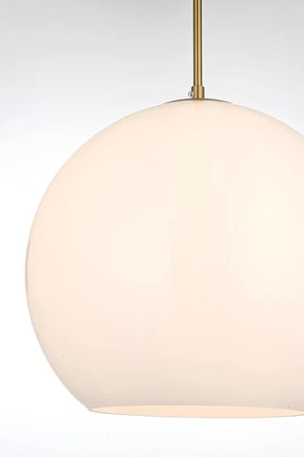 Living District Baxter 1-Light Metal Pendant in Chrome and White - Picture 6 of 7