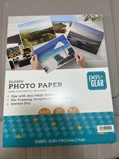 Pen+Gear Glossy Photo Paper 8.5x11” 50 Sheets