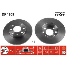 2x TRW Scheibenbremse vorne 569030 90111242 | 324383