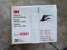 3M Softback Sanding Sponge 02601, 4 1/2 x 5 1/2 in, 20 Pack, Ultrafine Grit,