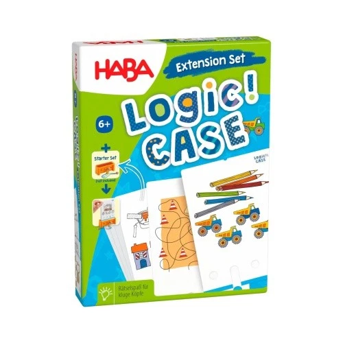 HABA Logic! CASE Extension Set 6+ - Baustelle, Knobelspiel mit 40 Rätselkarten u