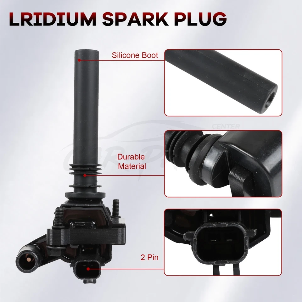 8 Ignition Coils & 16 Spark Plugs & Wire For 03-05 Dodge Ram 1500 2500 3500 5.7L Foto 3 de 4