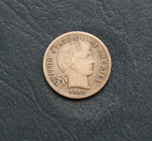 1914 S BARBER SILVER DIME  *VERY GOOD DETAILS*