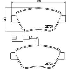 ✅ BREMBO BREMSBELAGSATZ SCHEIBENBREMSE VORNE 1609253280 NEU DE STOCK