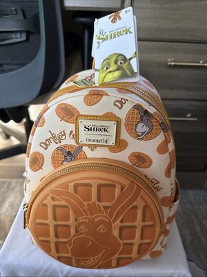 Loungefly Dreamworks Shrek Donkey Waffle Mini Backpack - New With Tags!!