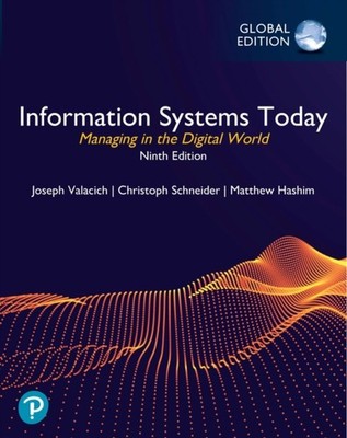 INFORMATION SYSTEMS TODAY MANAGING IN TH by Joseph Valacich Paperback Self Help