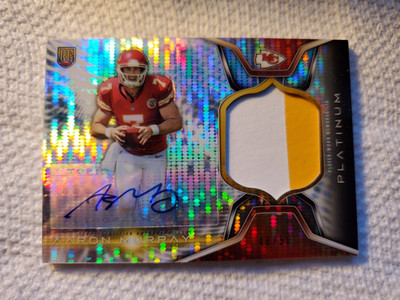 2014  Topps Platinum #ARP-AM  48/50 Aaron Murray Rookie Patch Auto Refractors
