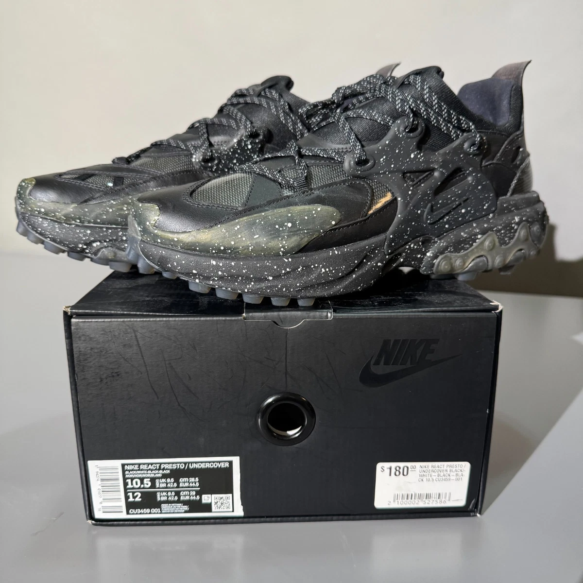 Nike Undercover x React Presto Black for Sale | Authenticity