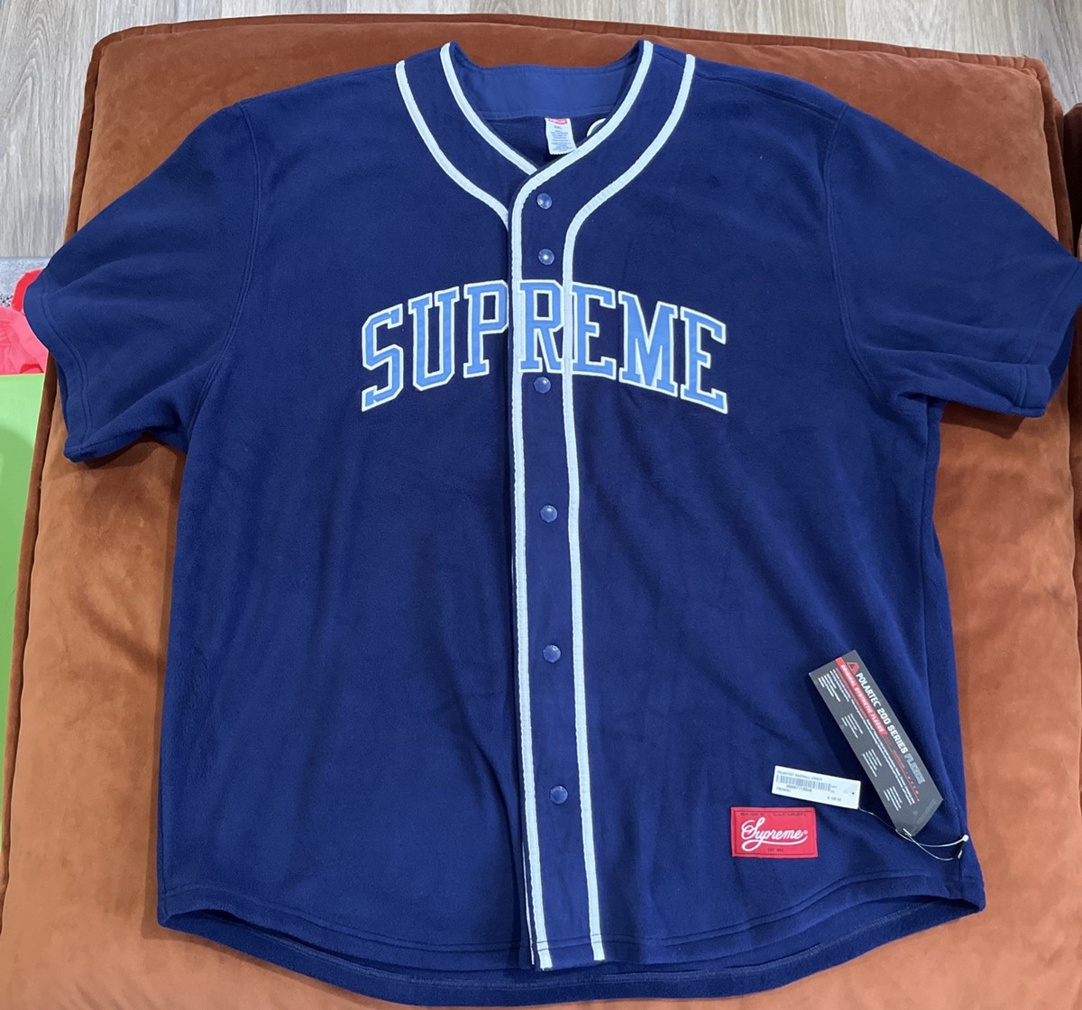 Supreme Polartec Navy Baseball Jersey Size XXL | eBay Supreme Polartec Navy Baseball Jersey Size XXL | eBay