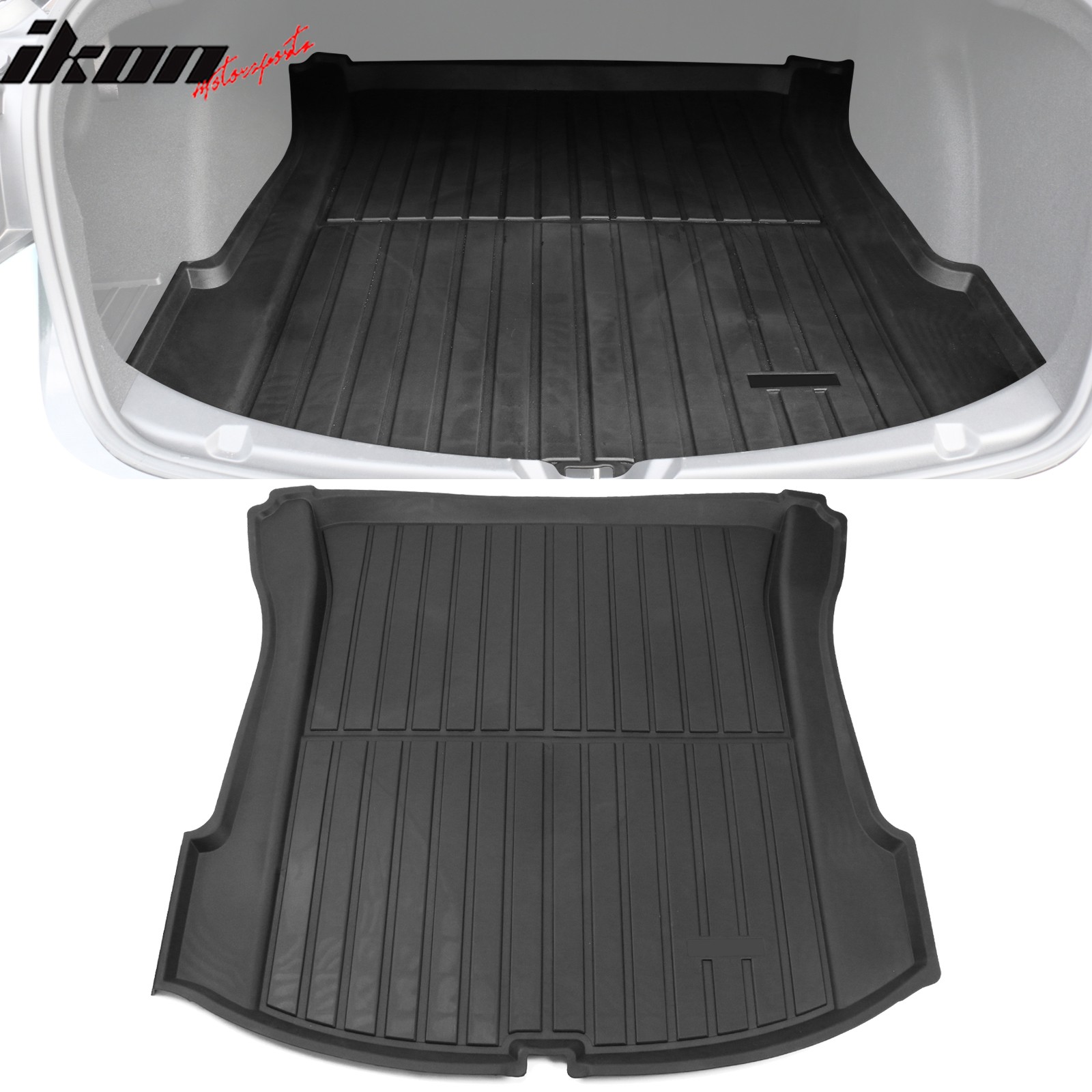 Fits 17-23 Tesla Model 3 Black All Weather Trunk Mat Cargo Liner - Injection TPE