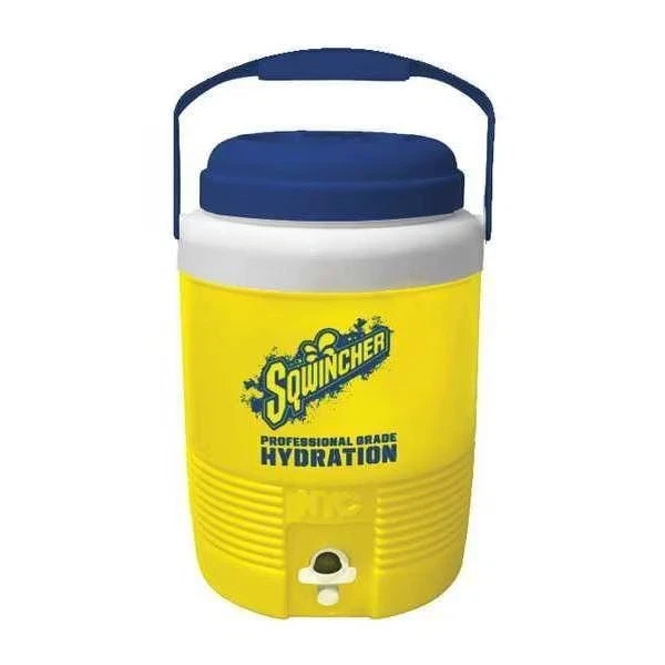 Sqwincher Beverage Cooler, 2 gal., Yello