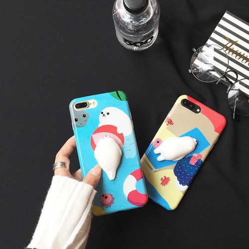 TPU-Phone-Case-3D-Pinch-Soft-Silicone-Seals-Sea-lions-for-iPhone-6-6P-7-7P-JX