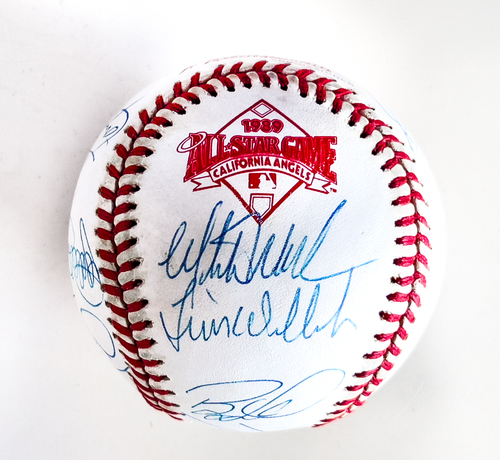 CALIFORNIA ANGELS 1989 OFFICIAL ALL STAR GAME BASEBALL WITH 16 SIGNATURES - Picture 3 of 6