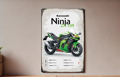【K】ポスター　28 kawasaki zx10r Motorcycle Metal Poster - Collectable Sign