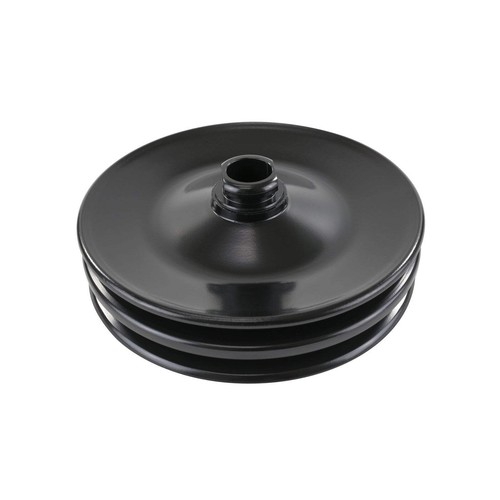 Power Steering Pump 3/4" Press Fit Double 3/8" Groove Steel Pulley Black for GM