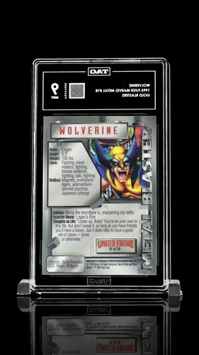 Wolverine 1995 Fleer Marvel Metal #18 Metal Blaster TAG 9 Mislabeled by Grader! - Bild 4 von 7
