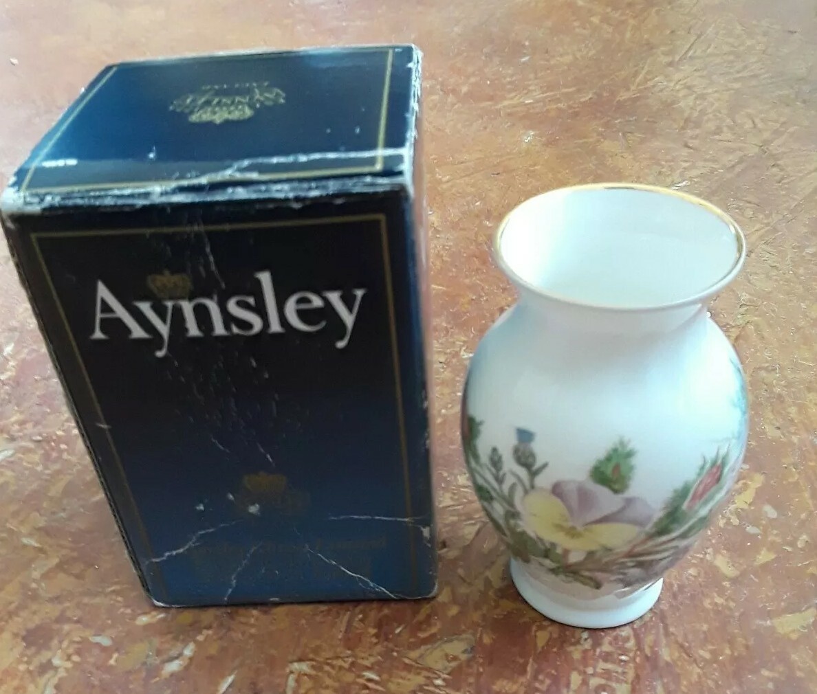 Aynsley Wild Tudor English Fine Bone China Small Bouquet Vase
