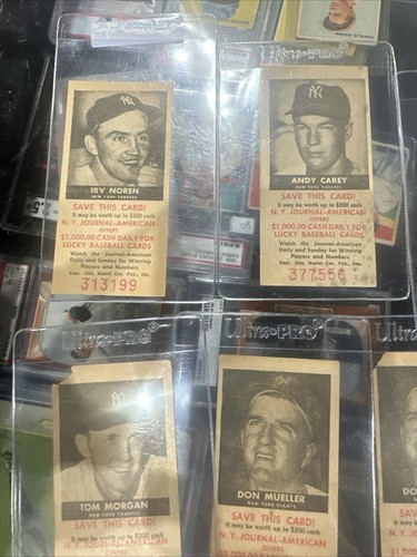 1954 Lot of 20 New York Journal American Cards Brooklyn Dodgers Yankees Giants - Picture 5 of 24