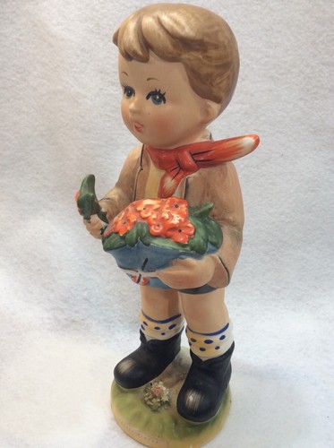 Figurina vintage di Eric Steuffer Boy "Bel fiore" - Foto 7 di 10
