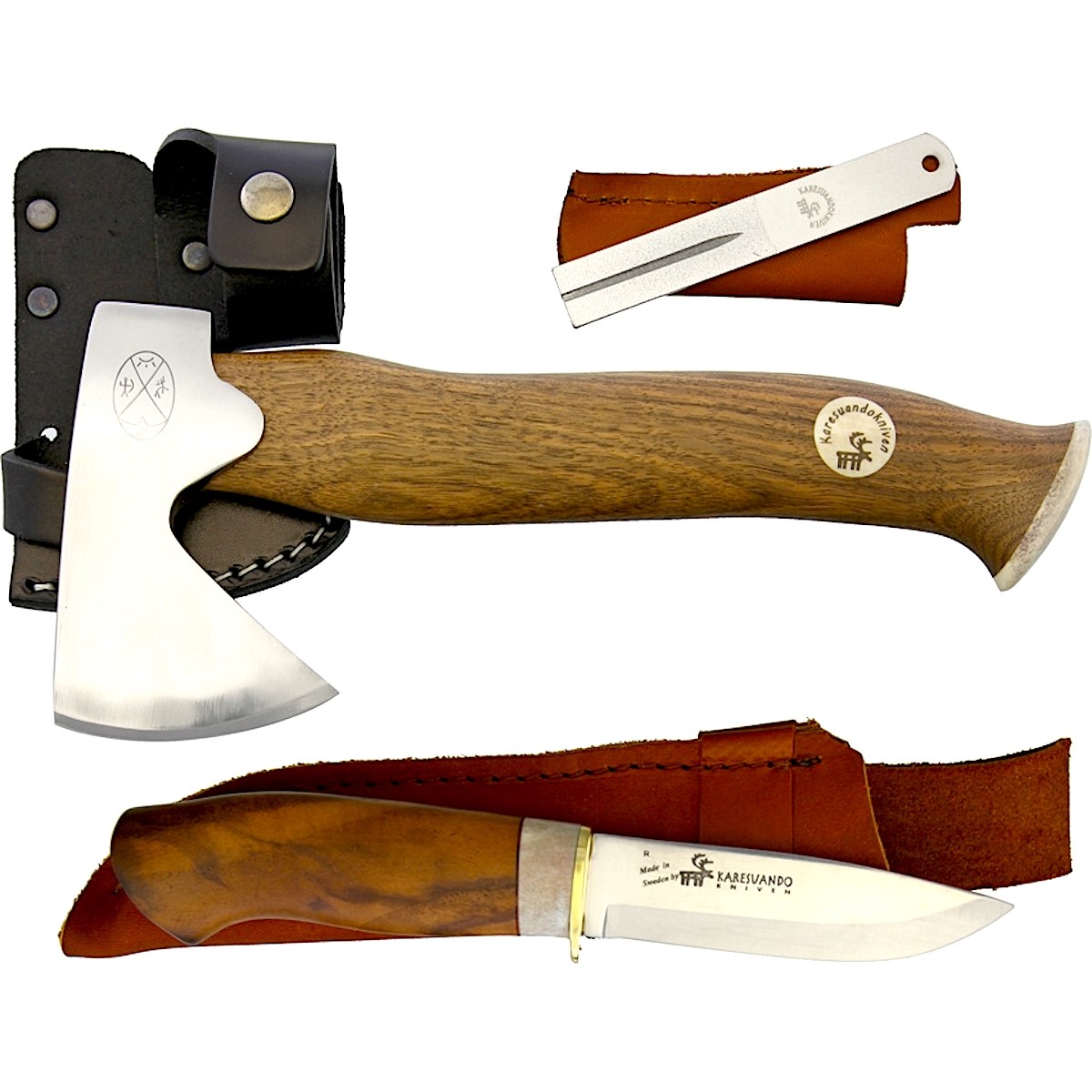 Karesuando Kniven Curly Birch Axe & Knife Hunting Set - Made In