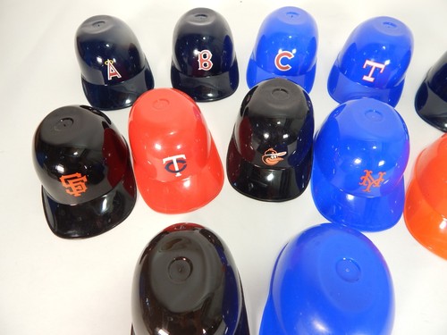 Vintage Lot of 12 80's LRICH Baseball Mini Helmets Plastic MLB Hats USA Made - Picture 3 of 7