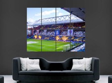 IBROX STADIUM RANGERS POSTER FOOTBALL GIANT WALL POSTER ART PICTURE PRINT MATCH