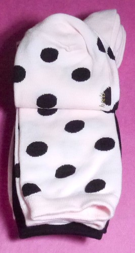 NEW Kate Spade Women 3 Pk Crew Socks Dalmatian Dog Polka Dots Shoe Size 4-10 - Picture 9 of 10