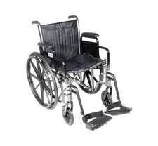 Wheelchair Fixed Arms 18 Swing-Away Footrests Dual Axle