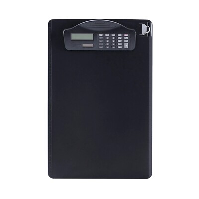 Staples Portable Clipboard with Calculator Hvy Duty Black 14 3/8 x 12 x 1 5/8