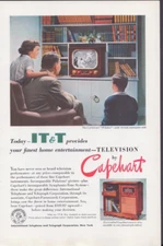 Print Ad 1950 International Television & Telegraph Capehart Televsion Polatron