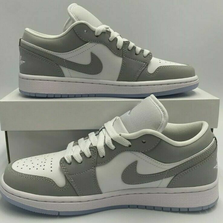 Air Jordan 1 Low White Wolf Grey dc0774-105 (M)US12