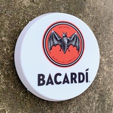BACARDI RUM Leucht LED Bar Wandschild Logo Pub Ale Mann Höhle Garage Gin Cocktail