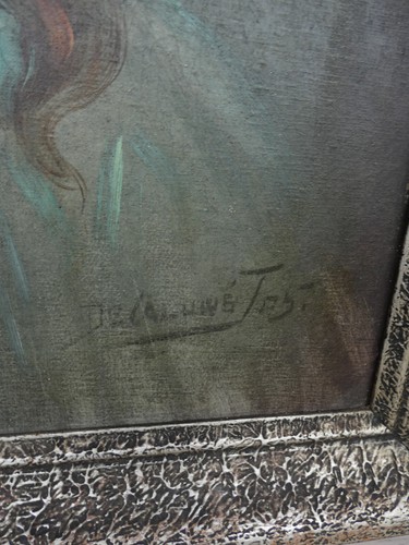 Antique flanders school jos De caluwe jesus portrait oil canvas painting - Picture 4 of 8