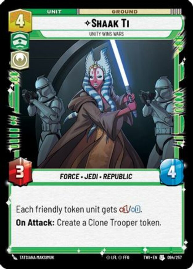 Shaak Ti - Unity Wins Wars - Foil #094/257 Star Wars Unlimited Twilight of the R