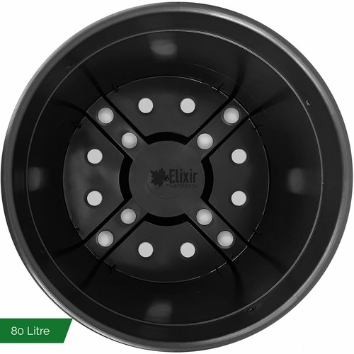 Black Recycled Plastic Plant Pots 1 2 3 4 5 7.5 10 12 15 20 32 45 60 80 Litre - Picture 34 of 34