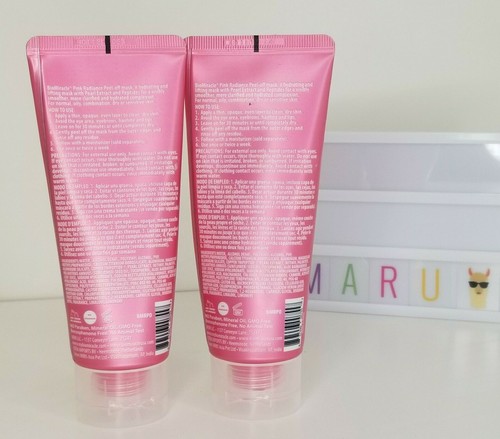 BioMiracle Peel-Off Mask Skin Therapy Pink Radiance Treatment 3.5 oz each 2 pack - Picture 2 of 3
